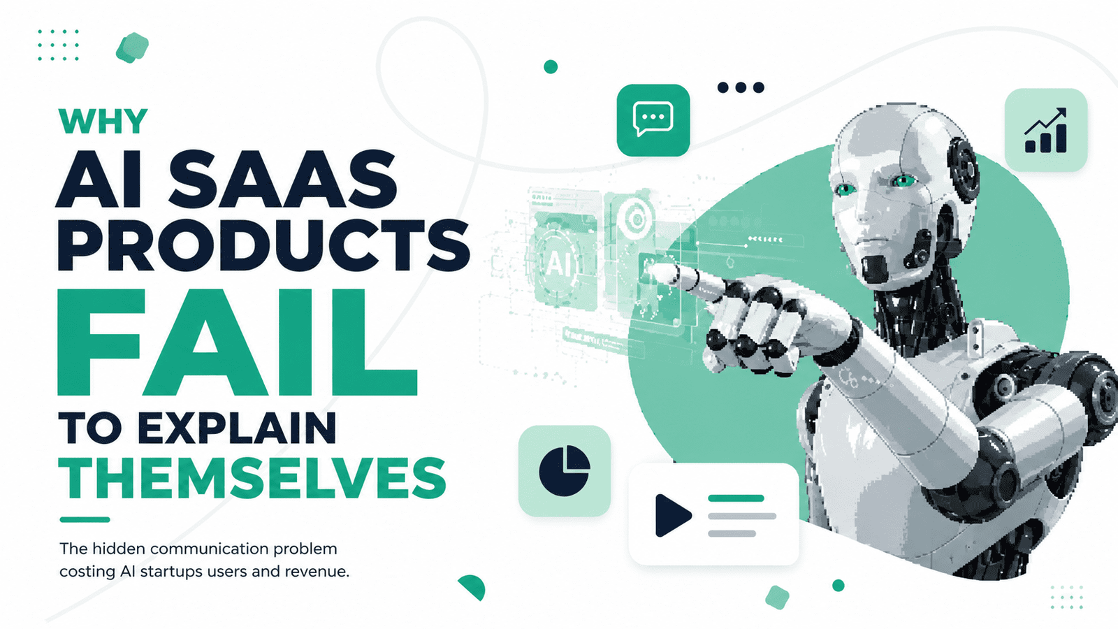 A visual exploration of the communication gap affecting modern AI SaaS platforms and user adoption.